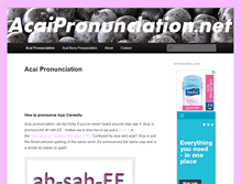 Tablet Screenshot of acaipronunciation.net